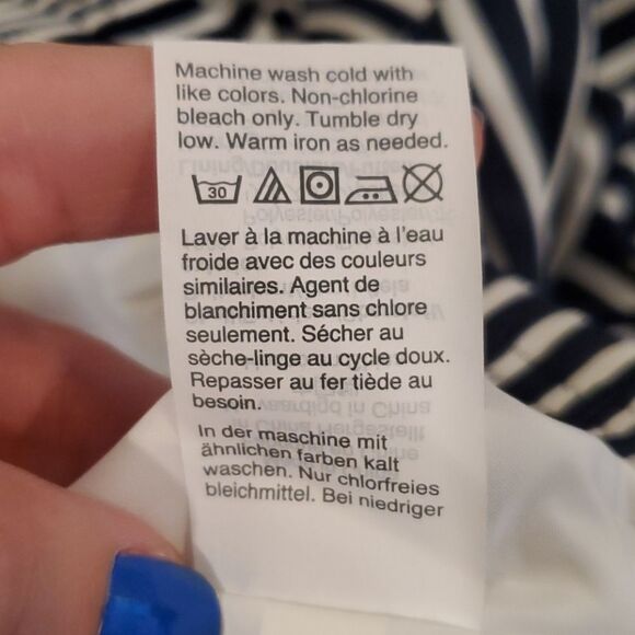 J.Crew Mercantile navy and white striped skirt - Picture 10 of 13